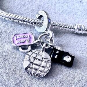 Travel‎ Dangle Suitcase Globe Camera Charm fits PANDORA
